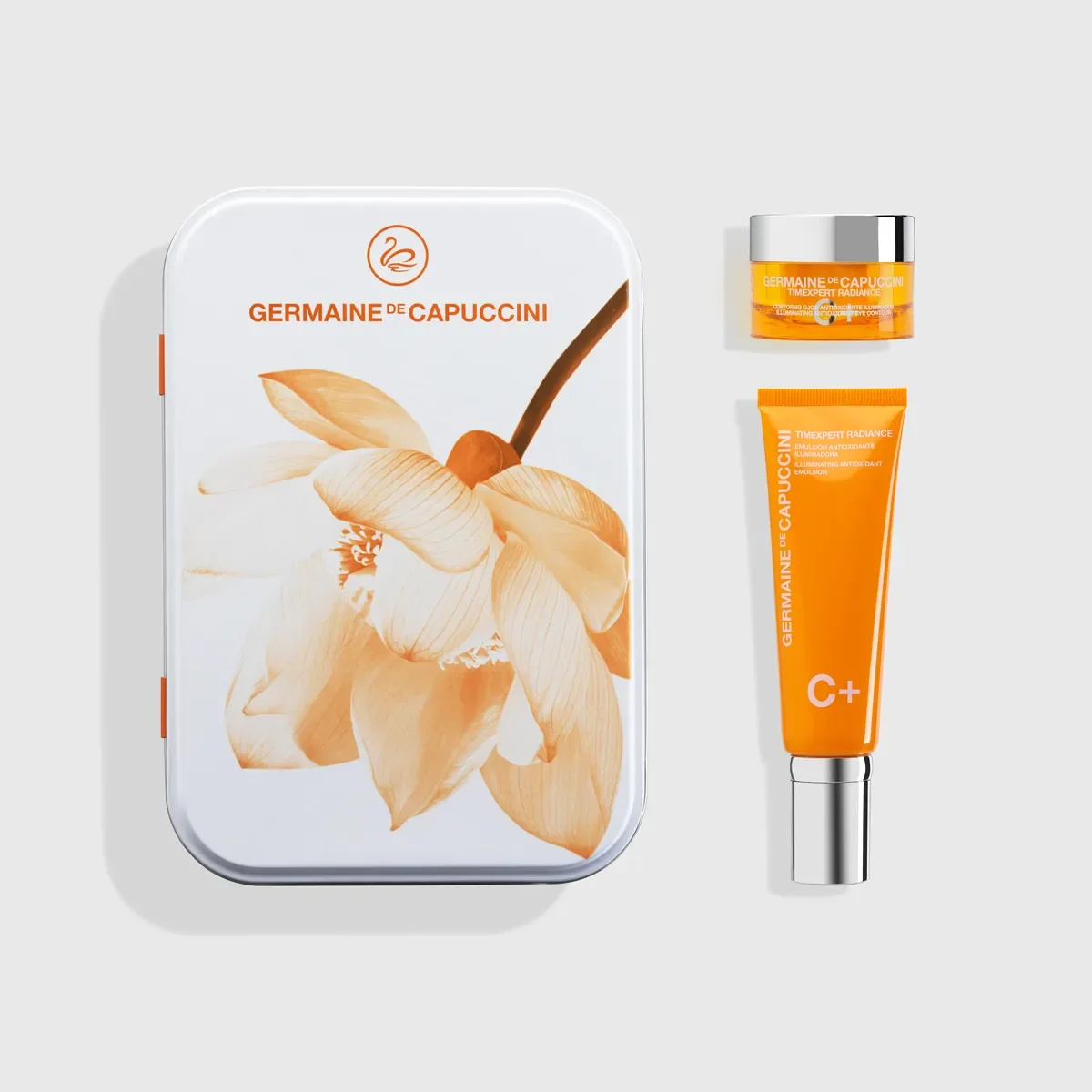 Estuche Antiedad Con Vit C Crema 50 ml + Contorno 15 ml Timexpert Radiance C+ Germaine de Capuccini