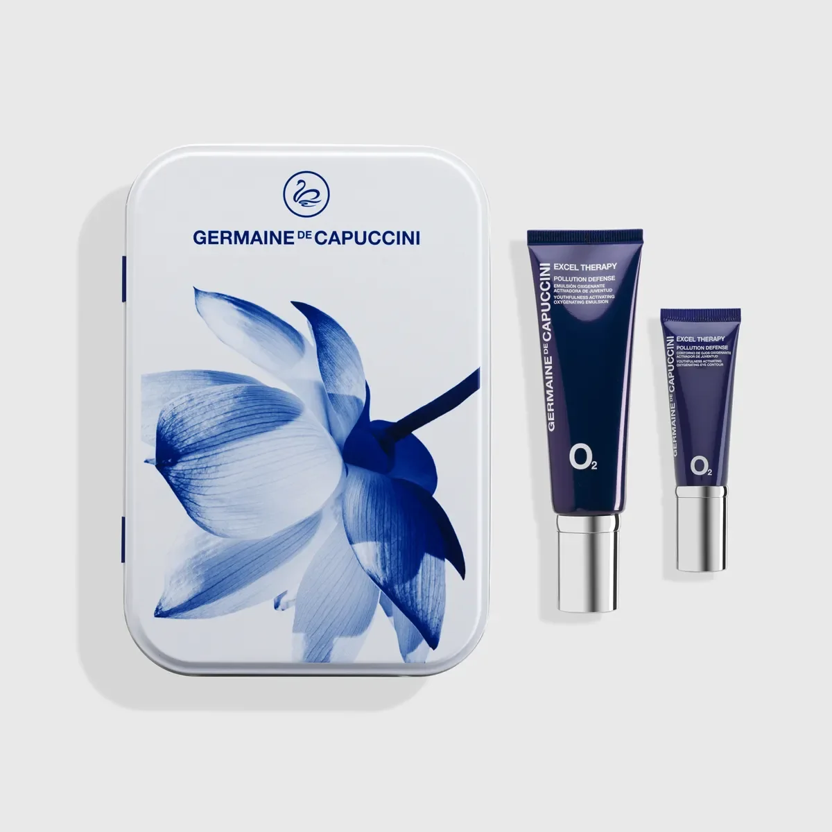 Estuche Rutina Antipolucion emulsion 50 ml+Contorno 15 ml Excel Therapy O2 Germaine de Capuccini